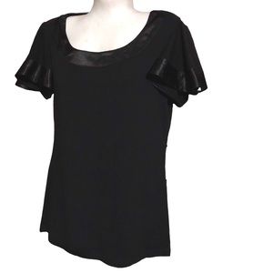 Alfani Black Top w/ Satin Accents BEAUTIFUL TOP!